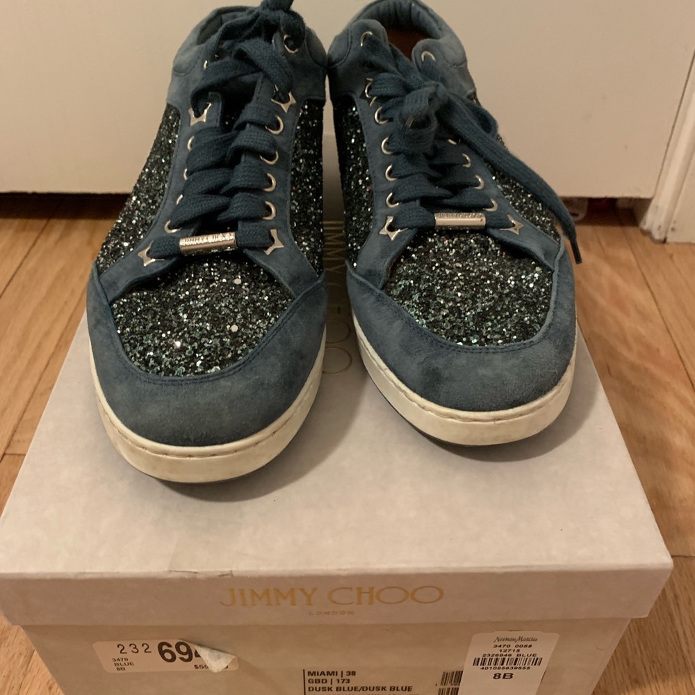 Jimmy Choo Glitter Miami’s sneakers